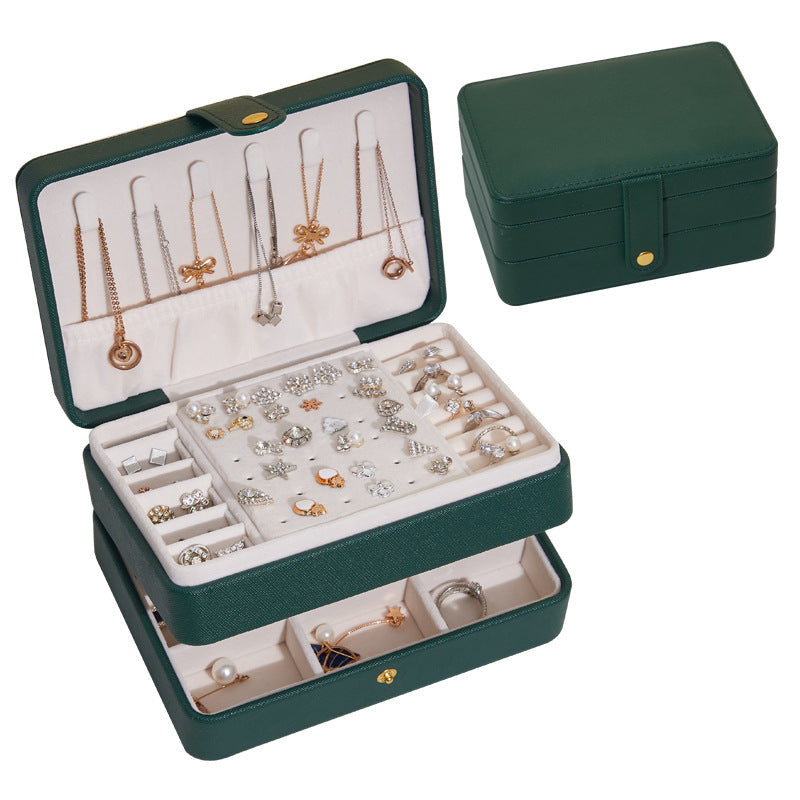 BOÎTE À BIJOUX CRÉATIVE EN CUIR PU MULTICOUCHE BOÎTE DE RANGEMENT DE BIJOUX