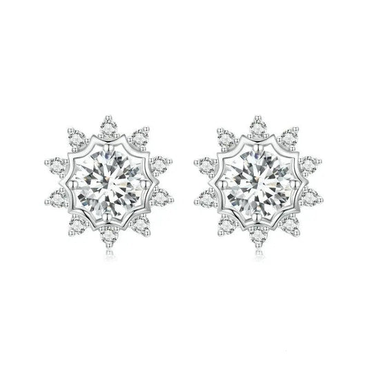 Boucles d'oreilles éblouissantes en diamants de taille idéale créés en laboratoire