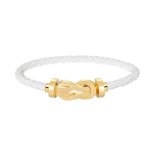 [Joyas Regalia] PULSERA GRANDE DE OCHO FIGURAS CON HEBILLA SIN DIAMANTES DE ORO