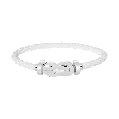 [Joyas Regalia] PULSERA DE PLATA CON HEBILLA GRANDE DE 8 FIGURAS SIN DIAMANTES