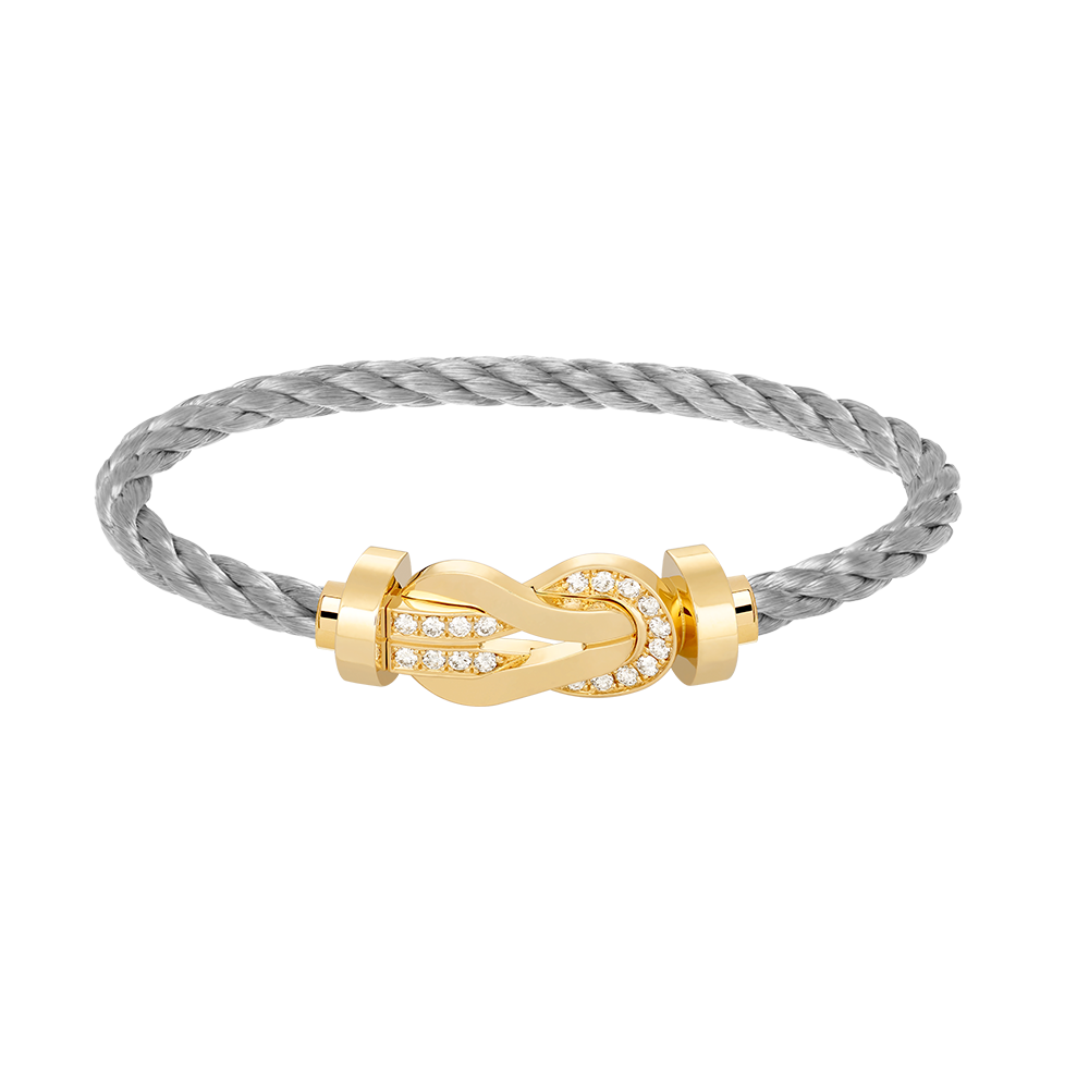 [Joyas Regalia] PULSERA GRANDE DE OCHO FIGURAS CON HEBILLA DE MEDIO DIAMANTES EN ORO