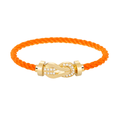 [Joyas Regalia] PULSERA GRANDE DE OCHO FIGURAS CON HEBILLA DE MEDIO DIAMANTES EN ORO