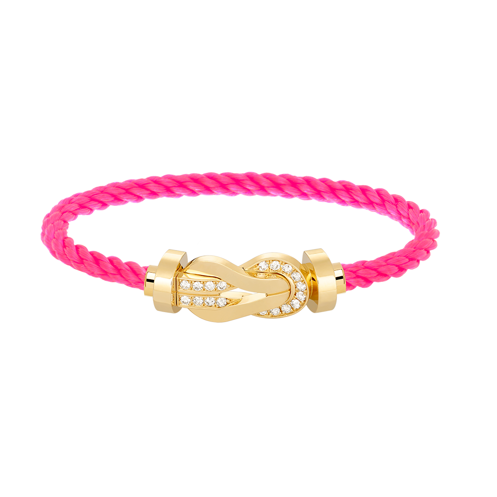 [Joyas Regalia] PULSERA GRANDE DE OCHO FIGURAS CON HEBILLA DE MEDIO DIAMANTES EN ORO