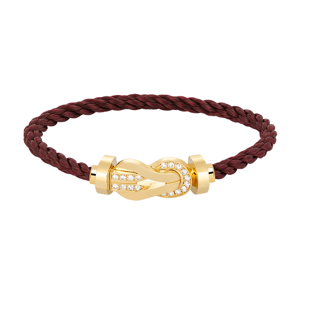 [Joyas Regalia] PULSERA GRANDE DE OCHO FIGURAS CON HEBILLA DE MEDIO DIAMANTES EN ORO