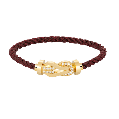 [Joyas Regalia] PULSERA GRANDE DE OCHO FIGURAS CON HEBILLA DE MEDIO DIAMANTES EN ORO