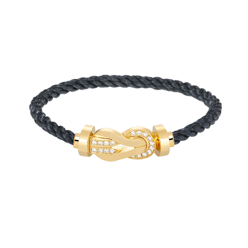 [Joyas Regalia] PULSERA GRANDE DE OCHO FIGURAS CON HEBILLA DE MEDIO DIAMANTES EN ORO