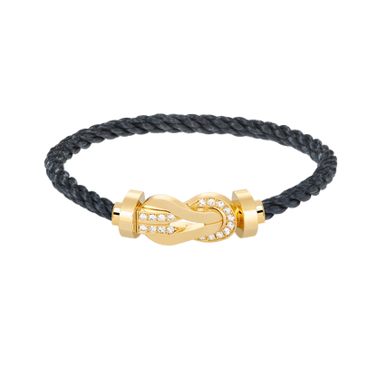 [Joyas Regalia] PULSERA GRANDE DE OCHO FIGURAS CON HEBILLA DE MEDIO DIAMANTES EN ORO