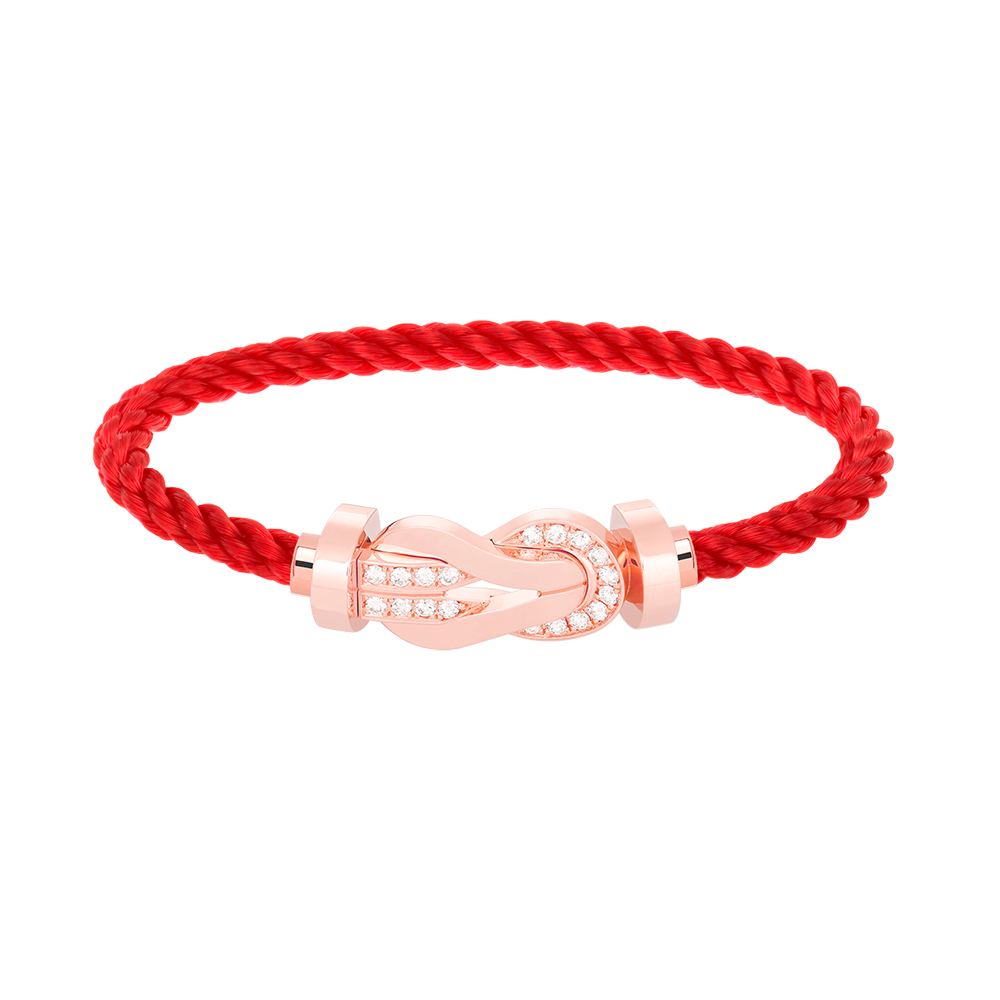 [Joyas Regalia] PULSERA GRANDE DE OCHO FIGURAS CON HEBILLA DE MEDIO DIAMANTES EN ORO ROSA