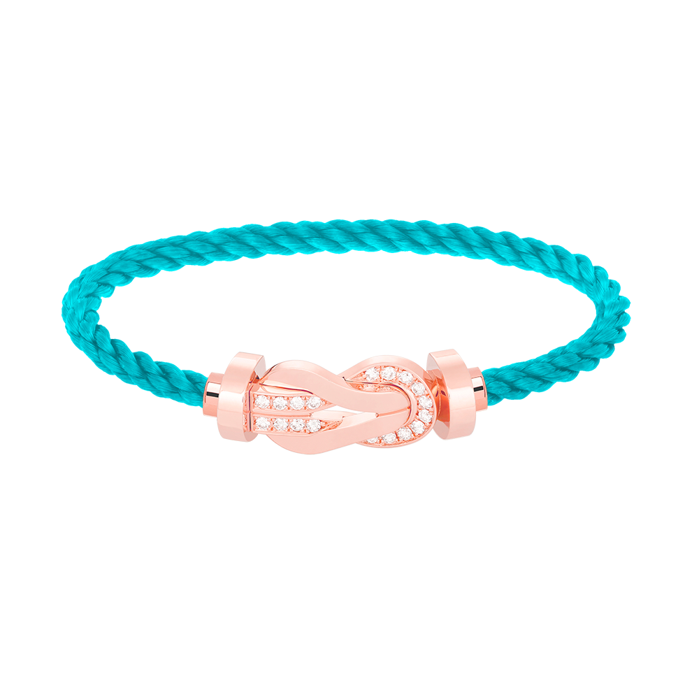 [Joyas Regalia] PULSERA GRANDE DE OCHO FIGURAS CON HEBILLA DE MEDIO DIAMANTES EN ORO ROSA