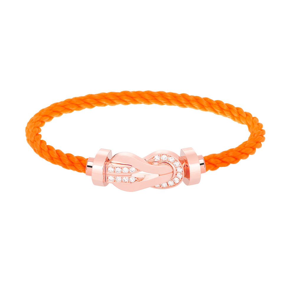 [Joyas Regalia] PULSERA GRANDE DE OCHO FIGURAS CON HEBILLA DE MEDIO DIAMANTES EN ORO ROSA