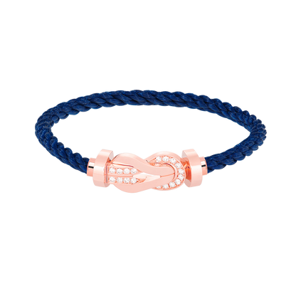 [Joyas Regalia] PULSERA GRANDE DE OCHO FIGURAS CON HEBILLA DE MEDIO DIAMANTES EN ORO ROSA