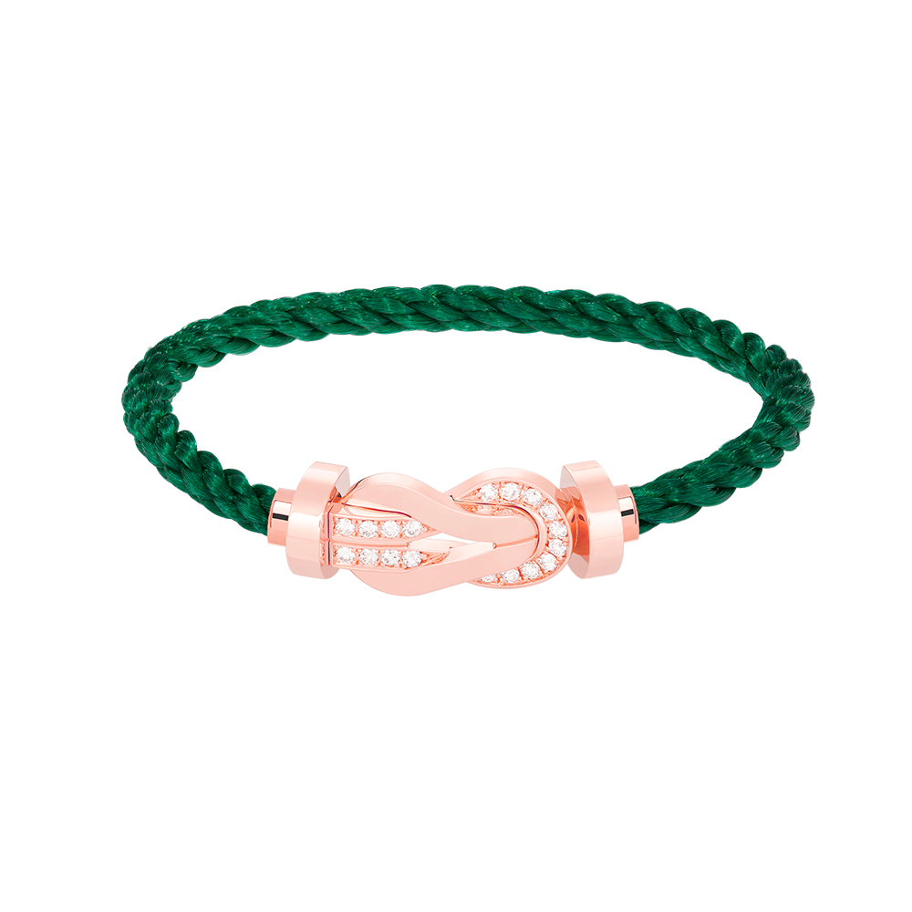 [Joyas Regalia] PULSERA GRANDE DE OCHO FIGURAS CON HEBILLA DE MEDIO DIAMANTES EN ORO ROSA
