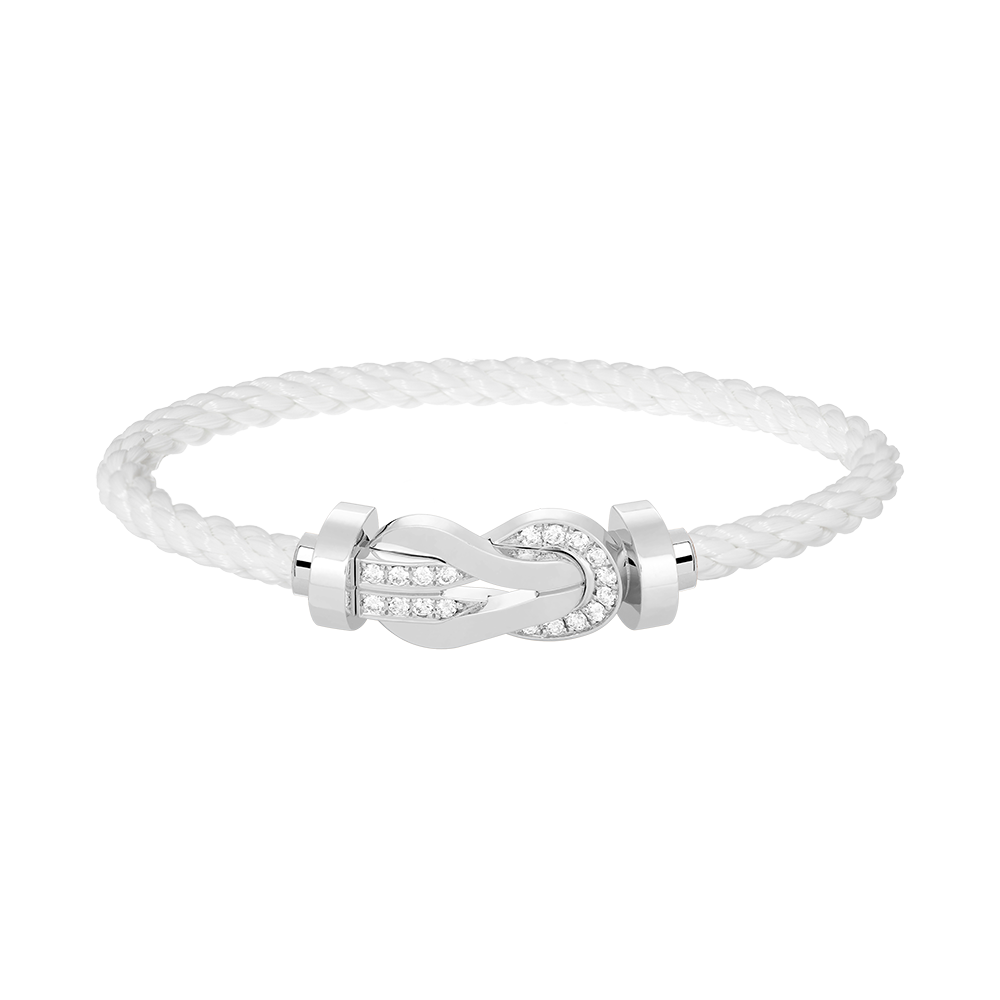 [Joyas Regalia] PULSERA GRANDE DE PLATA CON HEBILLA DE 8 FIGURAS Y MEDIO DIAMANTES