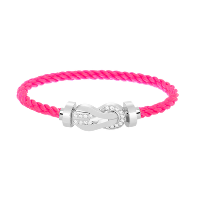 [Joyas Regalia] PULSERA GRANDE DE PLATA CON HEBILLA DE 8 FIGURAS Y MEDIO DIAMANTES