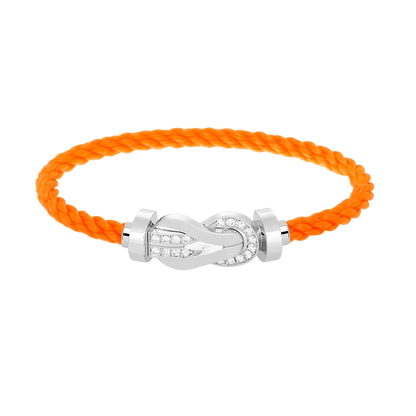 [Joyas Regalia] PULSERA GRANDE DE PLATA CON HEBILLA DE 8 FIGURAS Y MEDIO DIAMANTES
