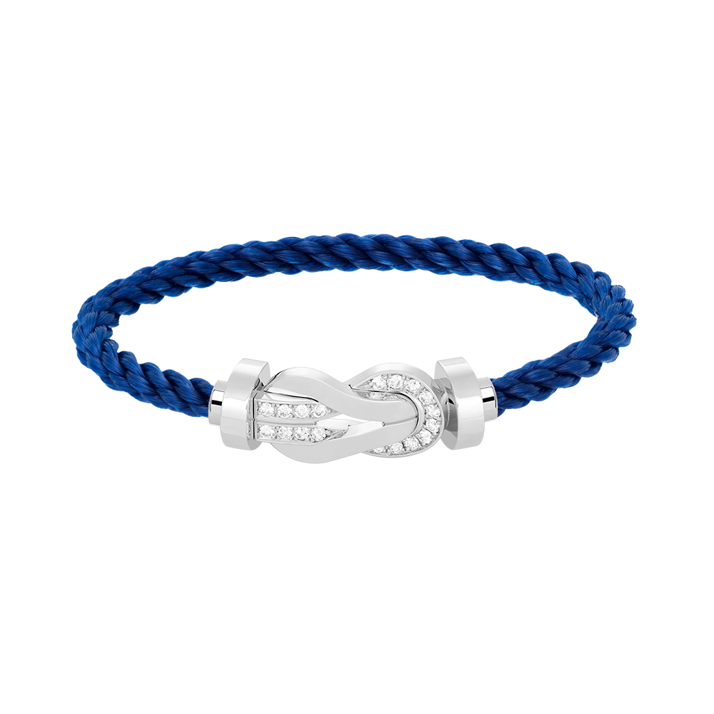 [Joyas Regalia] PULSERA GRANDE DE PLATA CON HEBILLA DE 8 FIGURAS Y MEDIO DIAMANTES