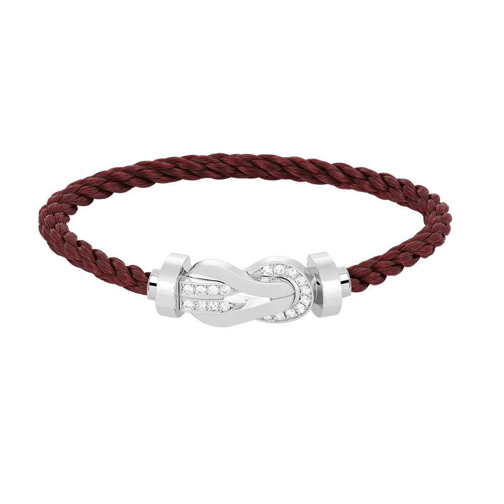 [Joyas Regalia] PULSERA GRANDE DE PLATA CON HEBILLA DE 8 FIGURAS Y MEDIO DIAMANTES