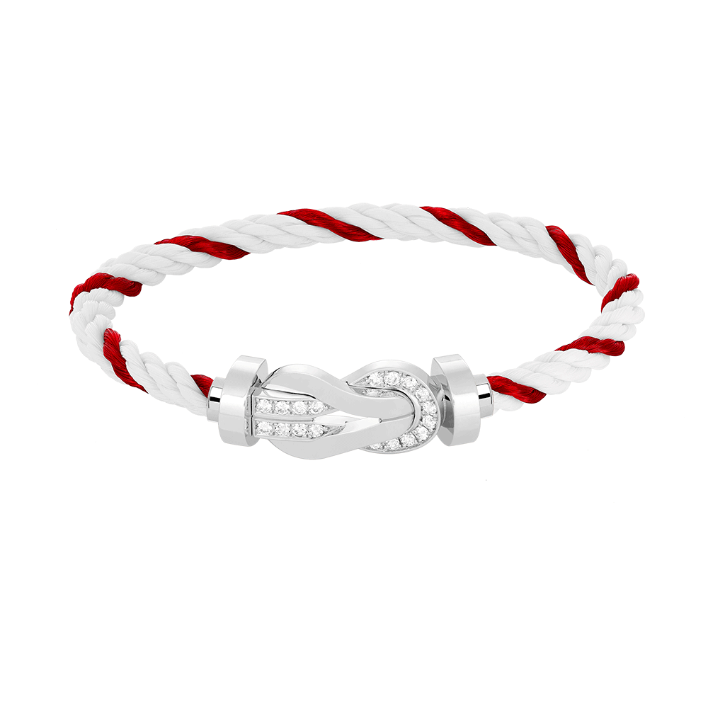 [Joyas Regalia] PULSERA GRANDE DE PLATA CON HEBILLA DE 8 FIGURAS Y MEDIO DIAMANTES