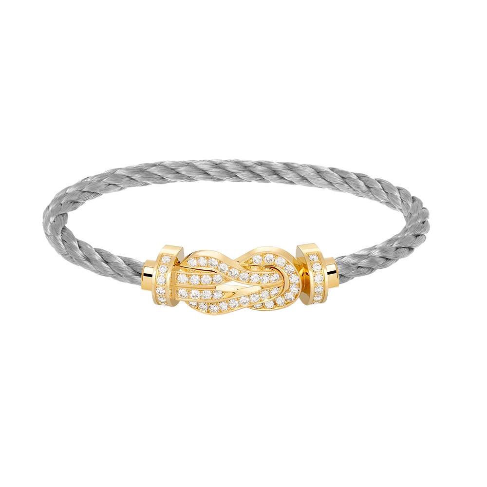 [Regalia jewelry]CHANCE LARGE 8 FIGURE BUCKLE FULLDIAMOND BRACELET GOLD