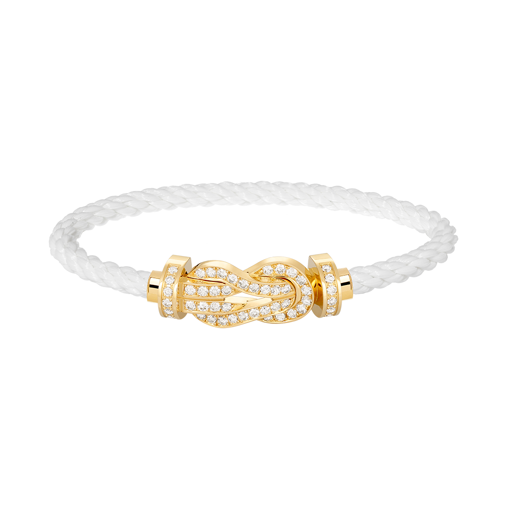 [Regalia jewelry]CHANCE LARGE 8 FIGURE BUCKLE FULLDIAMOND BRACELET GOLD