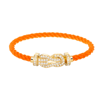 [Regalia jewelry]CHANCE LARGE 8 FIGURE BUCKLE FULLDIAMOND BRACELET GOLD