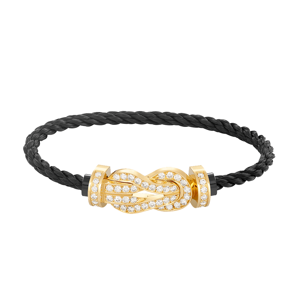 [Regalia jewelry]CHANCE LARGE 8 FIGURE BUCKLE FULLDIAMOND BRACELET GOLD