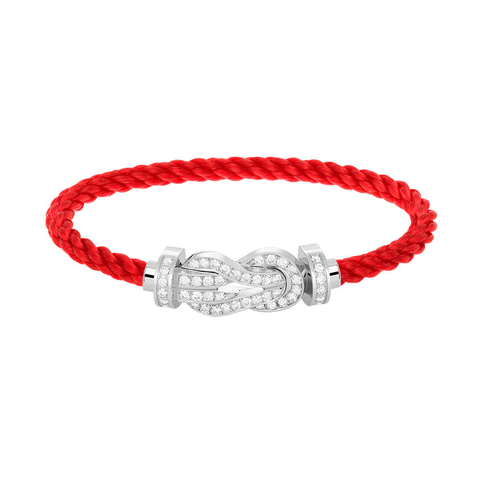 [Joyas Regalia] PULSERA DE PLATA CON HEBILLA GRANDE DE 8 FIGURAS Y DIAMANTES COMPLETOS