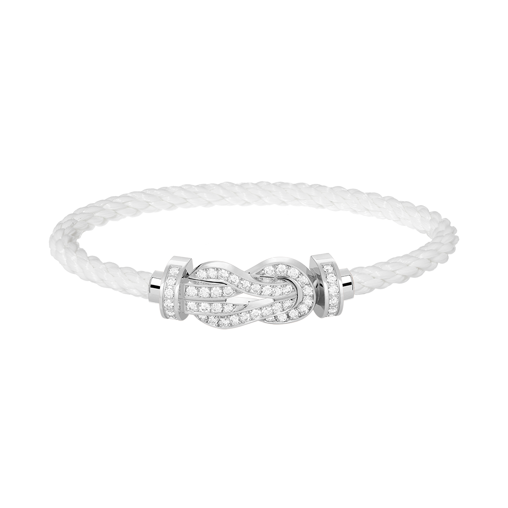 [Joyas Regalia] PULSERA DE PLATA CON HEBILLA GRANDE DE 8 FIGURAS Y DIAMANTES COMPLETOS