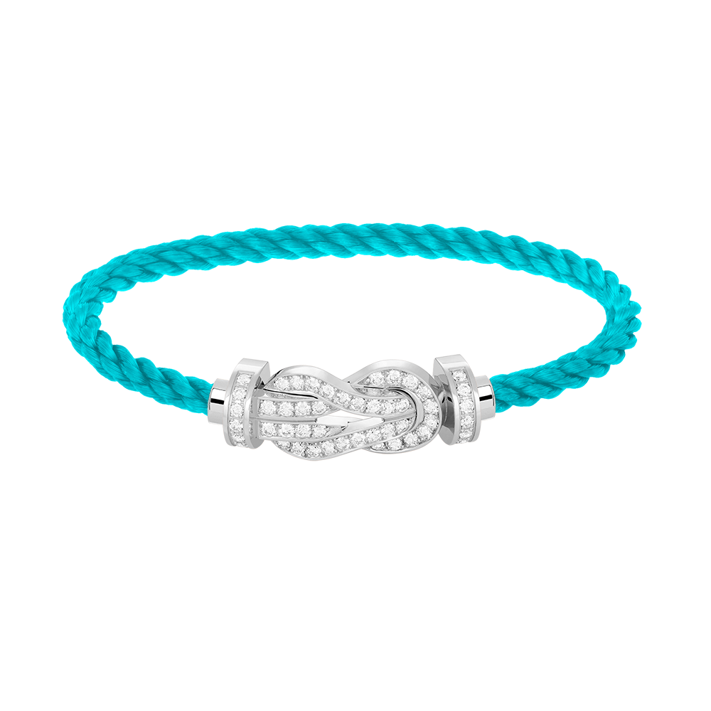 [Joyas Regalia] PULSERA DE PLATA CON HEBILLA GRANDE DE 8 FIGURAS Y DIAMANTES COMPLETOS