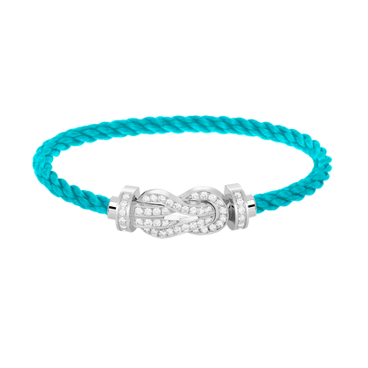 [Joyas Regalia] PULSERA DE PLATA CON HEBILLA GRANDE DE 8 FIGURAS Y DIAMANTES COMPLETOS