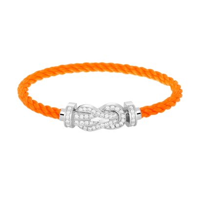 [Joyas Regalia] PULSERA DE PLATA CON HEBILLA GRANDE DE 8 FIGURAS Y DIAMANTES COMPLETOS