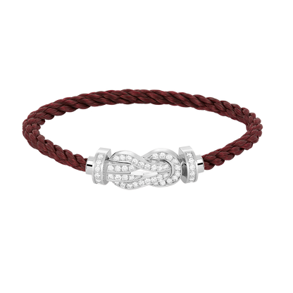 [Joyas Regalia] PULSERA DE PLATA CON HEBILLA GRANDE DE 8 FIGURAS Y DIAMANTES COMPLETOS