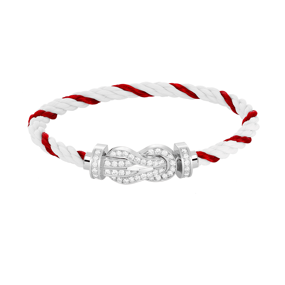 [Joyas Regalia] PULSERA DE PLATA CON HEBILLA GRANDE DE 8 FIGURAS Y DIAMANTES COMPLETOS