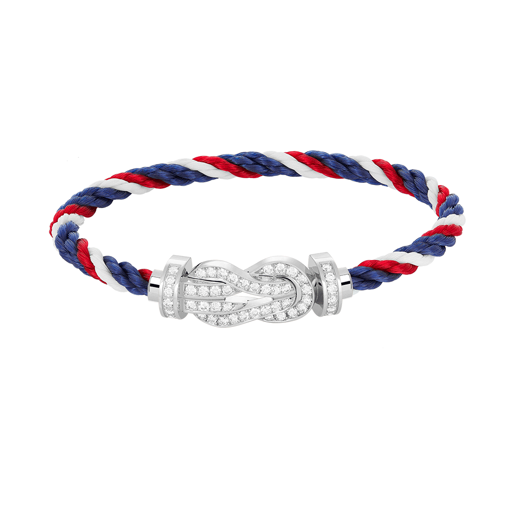[Joyas Regalia] PULSERA DE PLATA CON HEBILLA GRANDE DE 8 FIGURAS Y DIAMANTES COMPLETOS