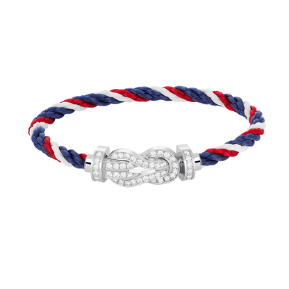 [Joyas Regalia] PULSERA DE PLATA CON HEBILLA GRANDE DE 8 FIGURAS Y DIAMANTES COMPLETOS