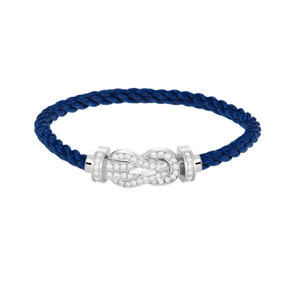 [Joyas Regalia] PULSERA DE PLATA CON HEBILLA GRANDE DE 8 FIGURAS Y DIAMANTES COMPLETOS