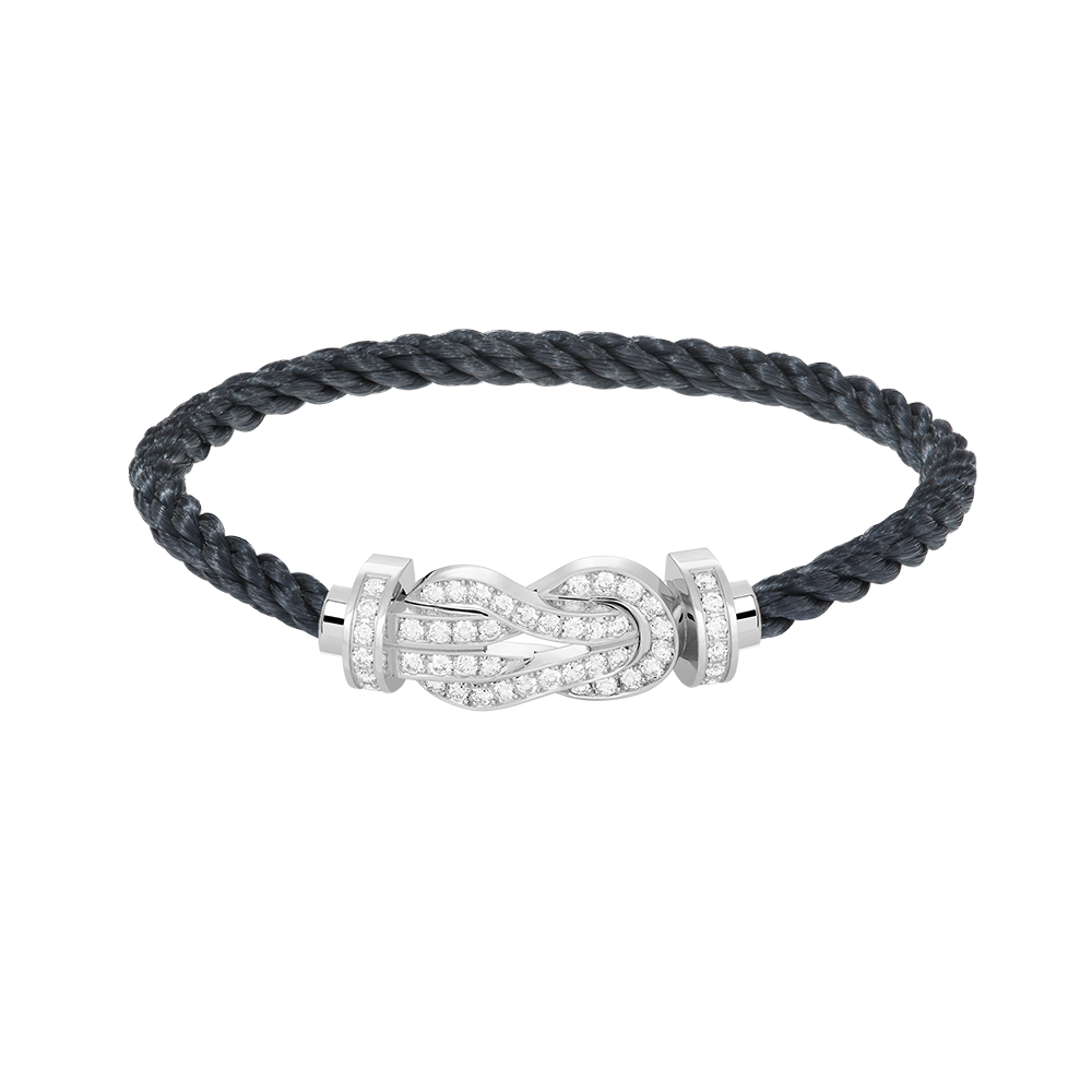 [Joyas Regalia] PULSERA DE PLATA CON HEBILLA GRANDE DE 8 FIGURAS Y DIAMANTES COMPLETOS