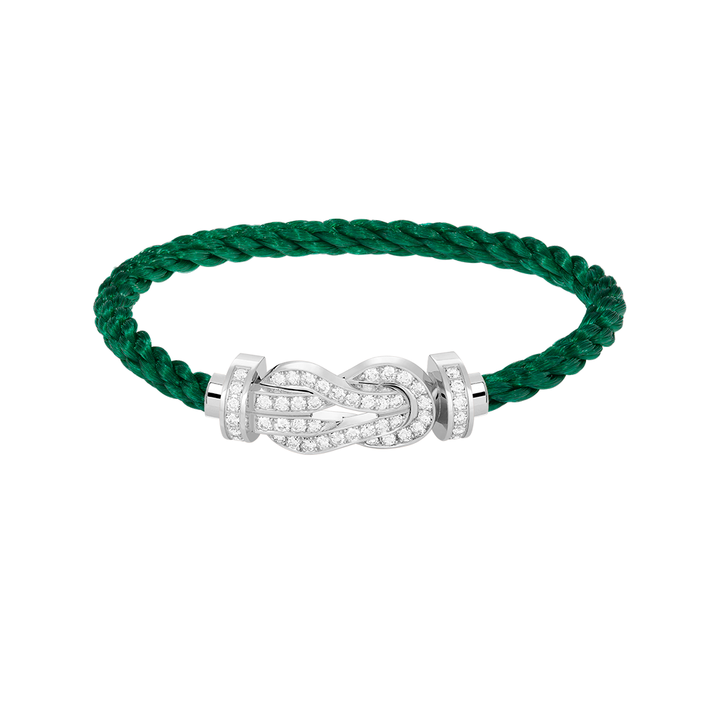 [Joyas Regalia] PULSERA DE PLATA CON HEBILLA GRANDE DE 8 FIGURAS Y DIAMANTES COMPLETOS