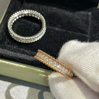 [Joyas Regalia] ANILLO DE ORO ROSA CON DIAMANTES PERLEE