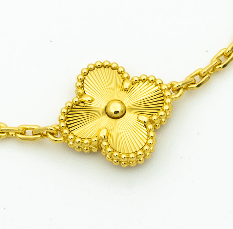 [Joyas Regalia]PULSE TRÉBOL 5 MOTIVOS ORO DIAMANTE 