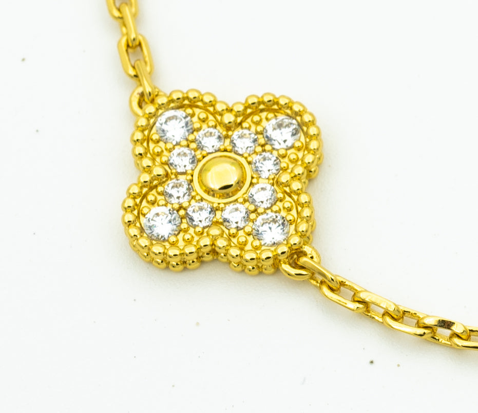 [Joyas Regalia]PULSE TRÉBOL 5 MOTIVOS ORO DIAMANTE 
