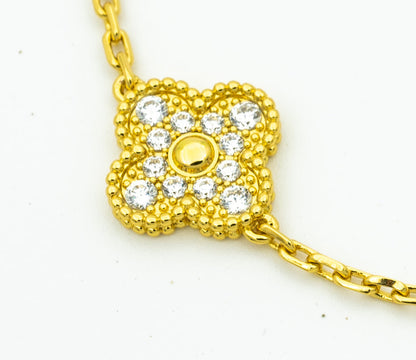 [Joyas Regalia]PULSE TRÉBOL 5 MOTIVOS ORO DIAMANTE 