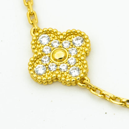 [Joyas Regalia]PULSE TRÉBOL 5 MOTIVOS ORO DIAMANTE 