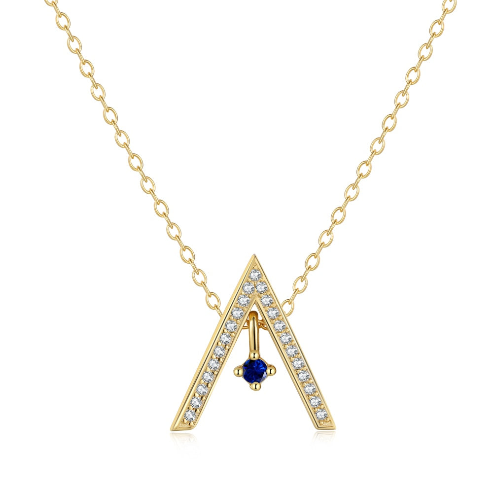 [Regalia jewelry]Sparkling "A" Shape Necklace