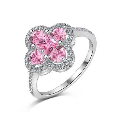 [Joyas Regalia] Lujoso anillo de banquete con forma de flor de la eternidad