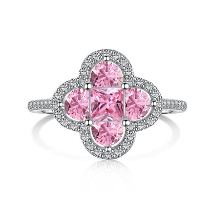 [Joyas Regalia] Lujoso anillo de banquete con forma de flor de la eternidad
