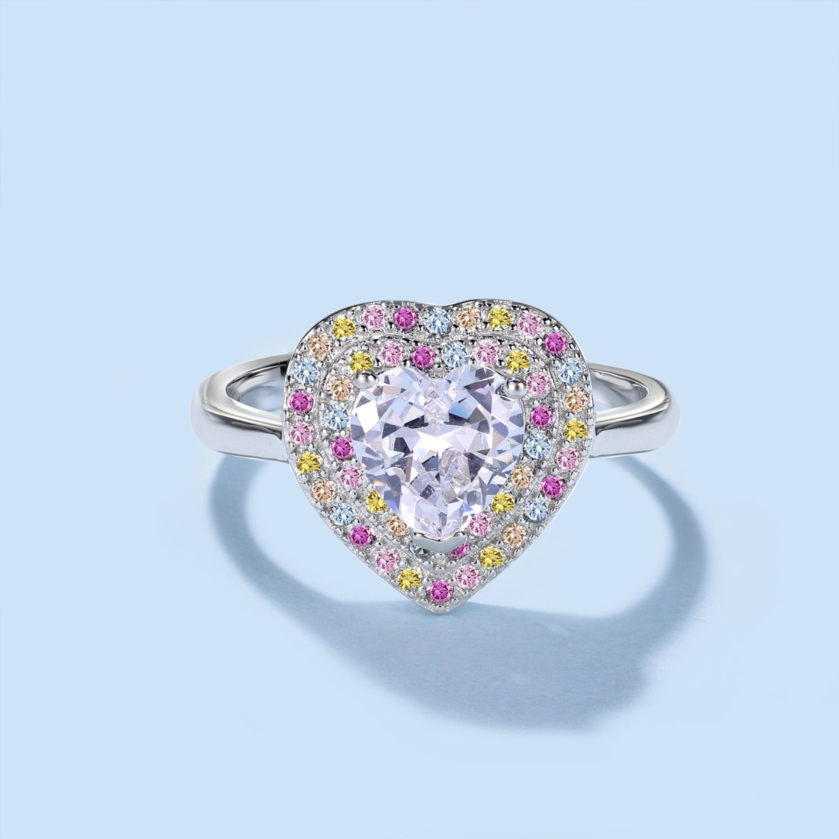 [Regalia jewelry]Delicate Ebullient Heart Shape Wedding Ring