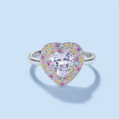 [Regalia jewelry]Delicate Ebullient Heart Shape Wedding Ring