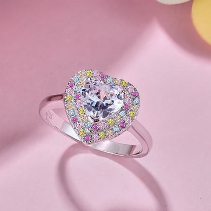 [Regalia jewelry]Delicate Ebullient Heart Shape Wedding Ring