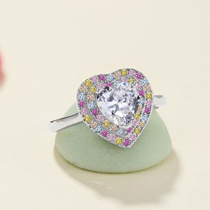 [Regalia jewelry]Delicate Ebullient Heart Shape Wedding Ring